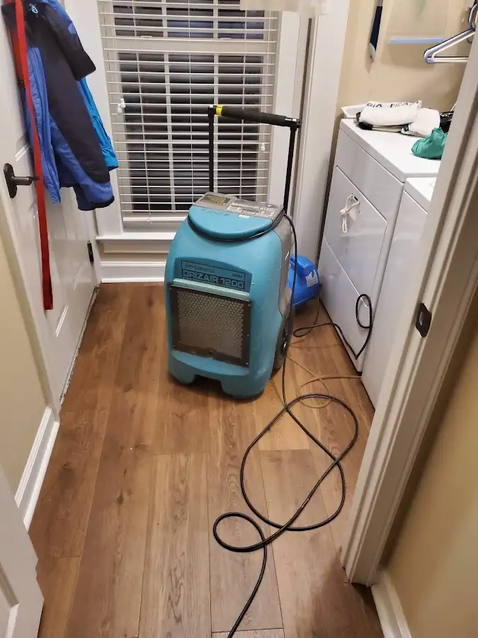 Commercial dehumidifier deployed for Flood Damage Cleanup in Beverly