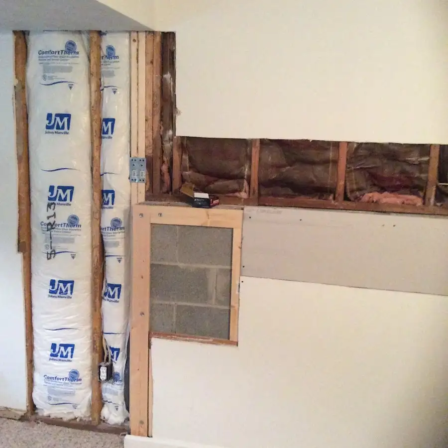 Wall insulation replacement during Contents Cleaning & Restoration in Beverly